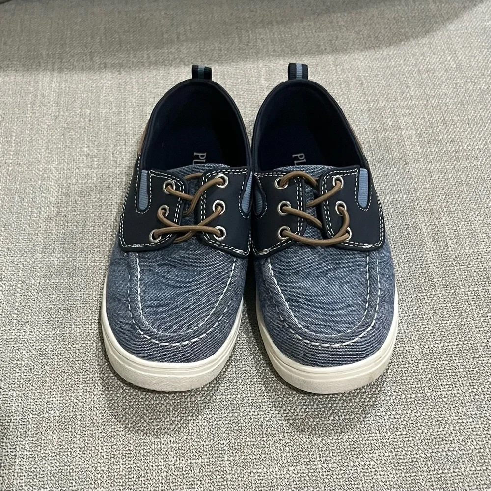 Place Blue and Brown Moccasins Comfortable Slip-On Shoes